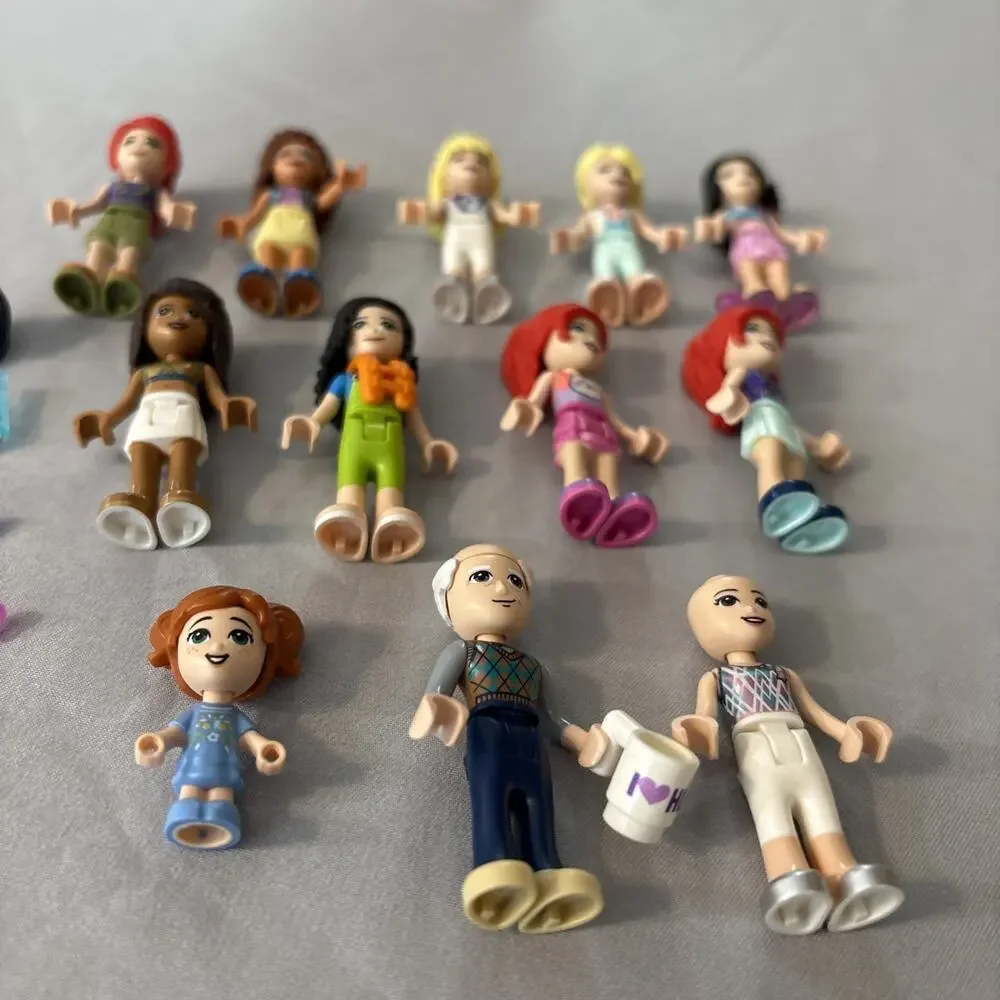 Lego Friends Random Female Girl Accessories Minifigures Marcel Ava, Lot of 12